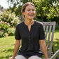 🌸 Ladies' V-Neck Pleated Top — Soft Chiffon Fabric | Versatile Style