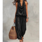 ✨ Elegant Halter Neck Wide Leg Jumpsuit — Adjustable Tie Closure