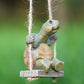🐢 Whimsical Turtle Swing Decor — Handcrafted Hanging Ornament | Playful Design