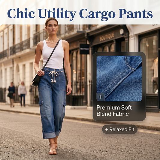 👖Women's Casual Wide Leg Cargo Pants