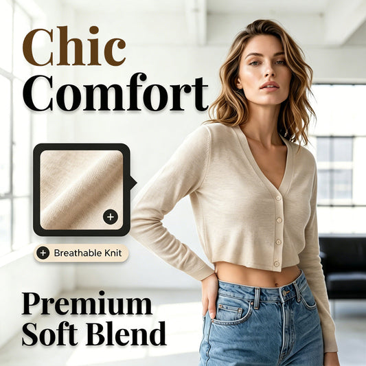 👗 WOMEN'S THIN CROPPED CARDIGAN — Button Front Summer Shawl