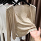 👗 WOMEN'S THIN CROPPED CARDIGAN — Button Front Summer Shawl