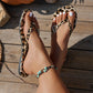 🩴Leopard Print Flip-Flops with Heart Charm