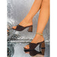 💃 Comfortable Ruched Block Heel Mules — Slip-On Square Toe Slippers