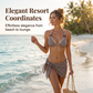 👙 Women Three-Piece Halter Bikini Set with Wrap Skirt Brown Plaid Swimsuit