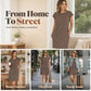 👗 Women's Crew Neck Solid Colour Dress