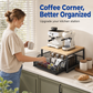 🍳 2-Tier Kitchen Microwave Stand with Slide-Out Drawer — Heavy-Duty Countertop Shelf
