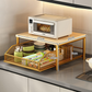 🍳 2-Tier Kitchen Microwave Stand with Slide-Out Drawer — Heavy-Duty Countertop Shelf