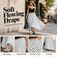 🌿 Flowy Polka Dot Skirt — Soft Chiffon Fabric | Drapes Beautifully