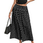 🌿 Flowy Polka Dot Skirt — Soft Chiffon Fabric | Drapes Beautifully