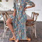 🌸 Ditsy Floral V-Neck Dress — Delicate Print | Short Sleeve