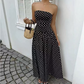 🌸 Elegant Off-Shoulder Dress — Delicate Polka Dot Print | Flattering Cinched Waist