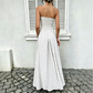 🌸 Elegant Off-Shoulder Dress — Delicate Polka Dot Print | Flattering Cinched Waist
