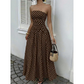 🌸 Elegant Off-Shoulder Dress — Delicate Polka Dot Print | Flattering Cinched Waist