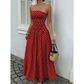 🌸 Elegant Off-Shoulder Dress — Delicate Polka Dot Print | Flattering Cinched Waist