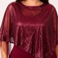 ✨ Women's Elegant Sequin Asymmetrical Cape Slim Fit Midi Dress — Statement Sparkle Party Dress
