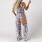👗 Women's Casual Print Sleeveless Overalls Jumpsuit — Wide Leg Loose Fit