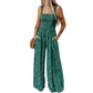 👗 Women's Casual Print Sleeveless Overalls Jumpsuit — Wide Leg Loose Fit