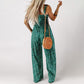 👗 Women's Casual Print Sleeveless Overalls Jumpsuit — Wide Leg Loose Fit