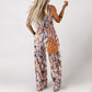 👗 Women's Casual Print Sleeveless Overalls Jumpsuit — Wide Leg Loose Fit