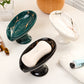 💧 Self-Draining Ceramic Soap Dish — 45° Tilt Design Drains Water Instantly