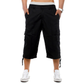 ☁️ Relaxed Fit Capri Cargo Pants — Elastic Waist with Drawstring