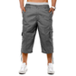 ☁️ Relaxed Fit Capri Cargo Pants — Elastic Waist with Drawstring