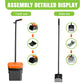 🏡 Long Reach Pooper Scooper with Bin & Rake — 97cm Adjustable Handle | Odour-Sealed Waste Container