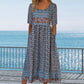 👗 Women's Elegant Bohemian Print Dress — Floral Boho Maxi with V-Neck