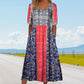 👗 Women's Elegant Bohemian Print Dress — Floral Boho Maxi with V-Neck