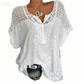⭐ Women’s Elegant Lace Embroidered V-Neck Top