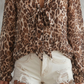 🐆 Leopard Print Long Sleeve Top — Wrap V-Neck Design