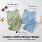 👗 Women's Casual V-Neck Sleeveless Two-Piece Set — Co-ord Matching Top & Wide Leg Pants