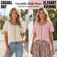 👚 Women's Casual Bohemian Style Hollow-Out Top — V-Neck Boho Blouse | Lightweight Knit | Perfect for Summer Layering