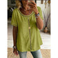 👚 Women's Casual Bohemian Style Hollow-Out Top — V-Neck Boho Blouse | Lightweight Knit | Perfect for Summer Layering
