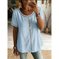 👚 Women's Casual Bohemian Style Hollow-Out Top — V-Neck Boho Blouse | Lightweight Knit | Perfect for Summer Layering