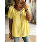 👚 Women's Casual Bohemian Style Hollow-Out Top — V-Neck Boho Blouse | Lightweight Knit | Perfect for Summer Layering