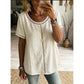 👚 Women's Casual Bohemian Style Hollow-Out Top — V-Neck Boho Blouse | Lightweight Knit | Perfect for Summer Layering