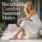 👡 Women's Closed-Toe Breathable Mules — Lightweight Slip-On Sandals | Padded Memory Foam