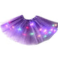 🎨LED Light Up Sequin Tutu Skirt Star Mesh Princess Skirt for Girls and Adults