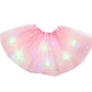 🎨LED Light Up Sequin Tutu Skirt Star Mesh Princess Skirt for Girls and Adults