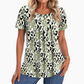 👚 Women's Casual Printed Round Neck Short Sleeve Top — Lightweight Summer T-Shirt | Relaxed Fit | Versatile Everyday Wear