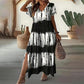 👗 Women's Casual V-Neck Gradient Dress — Relaxed Ombre Colour Dress | Soft Flowing Fabric