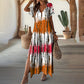 👗 Women's Casual V-Neck Gradient Dress — Relaxed Ombre Colour Dress | Soft Flowing Fabric