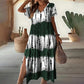 👗 Women's Casual V-Neck Gradient Dress — Relaxed Ombre Colour Dress | Soft Flowing Fabric