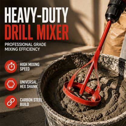 🌀 Multi-Purpose Drill Mixer Paddle — Mix Paint, Epoxy, Plaster & Mortar