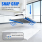 🧹 Hands-Free Flat Mop with Universal Cloth Clamp — Zero-Touch Cloth Change