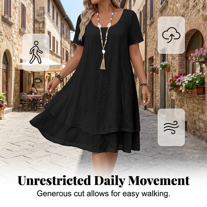 👗Women's Casual Loose Fit Short Sleeve Dress