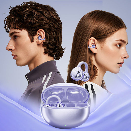 🎧 Bluetooth 5.4 Clip-On Open Ear Earbuds — Lightweight Wireless Ear Clip Headphones with AI Noise Cancelling