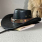 🤠 Vintage Wide Brim Cowboy Hat with Adjustable Strap